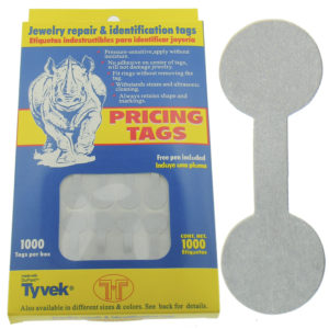 Rhino Round Silver Standard Sticker Jewelry Price Tags 1000 Pcs