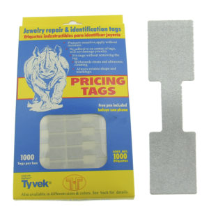 Rhino Square Silver Standard Sticker Jewelry Price Tags 1000 Pcs