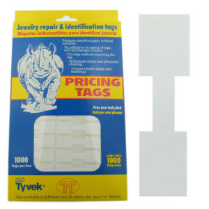 Rhino Square White Standard Sticker Jewelry Price Tags 1000 Pcs