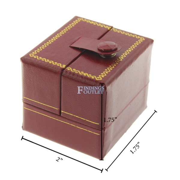 Red Leather Double Door Ring Box Display Jewelry Gift Box Dimensions