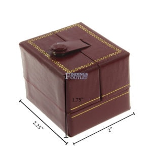 Red Leather Double Door Earring Box Display Jewelry Gift Box Dimensions