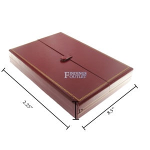 Red Leather Double Door Combination Box Display Jewelry Gift Box Dimensions