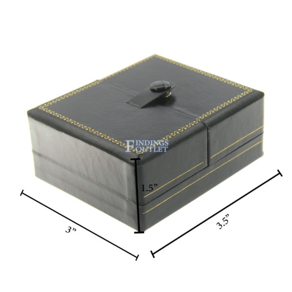 Black Leather Double Door Bangle Watch Box Display Jewelry Gift Box Dimensions