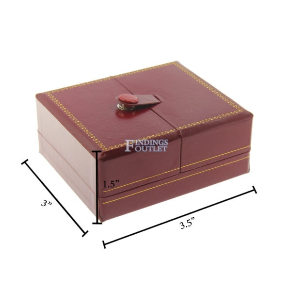 Red Leather Double Door Bangle Watch Box Display Jewelry Gift Box Dimensions