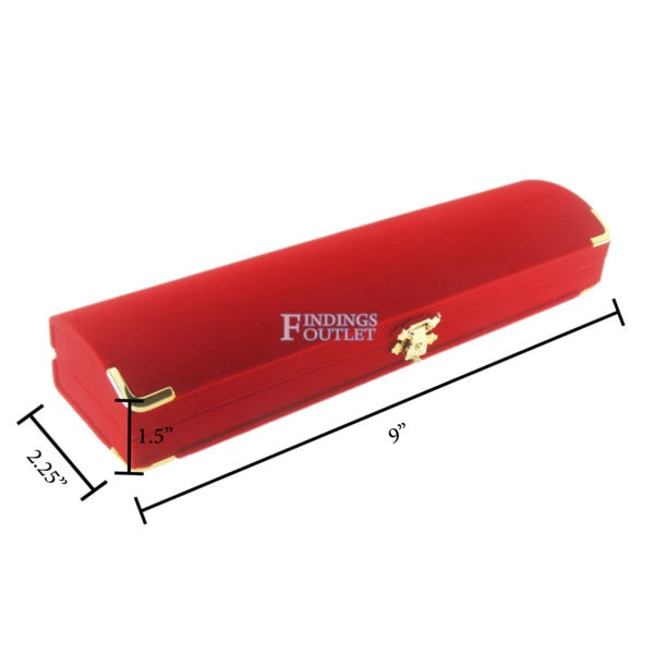 Red Velvet Treasure Chest Bracelet Box Display Jewelry Gift Box Dimensions
