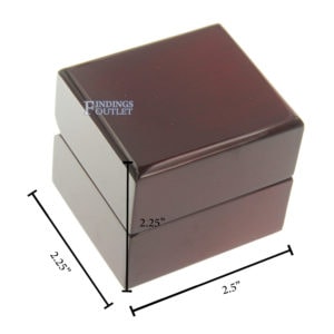 Cherry Rosewood Wooden Ring Box Display Jewelry Gift Box Dimensions