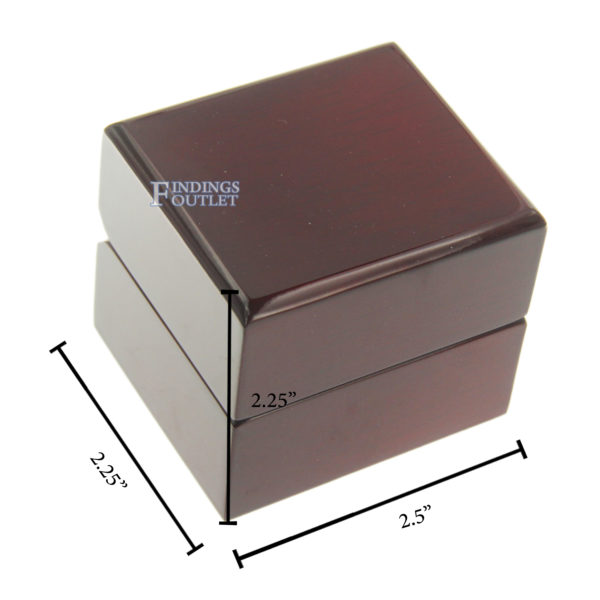 Cherry Rosewood Wooden Ring Box Display Jewelry Gift Box Dimensions