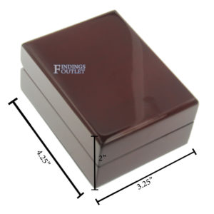 Cherry Rosewood Wooden Large Earring Box Display Jewelry Gift Box Dimensions