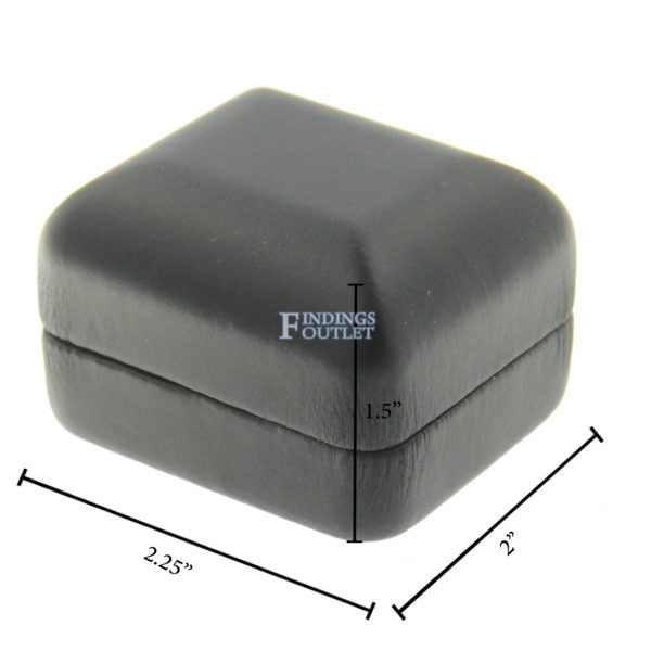 Black Leather Ring Box Display Jewelry Gift Box Dimensions