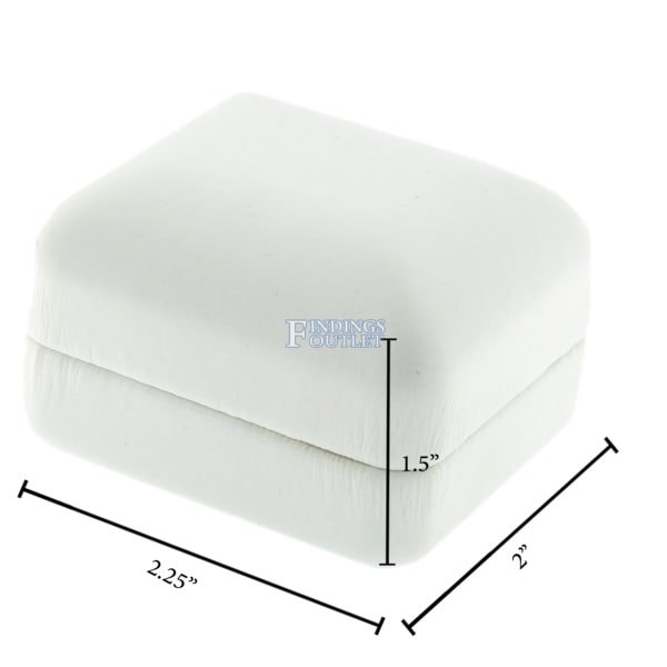 White Leather Ring Box Display Jewelry Gift Box Dimensions