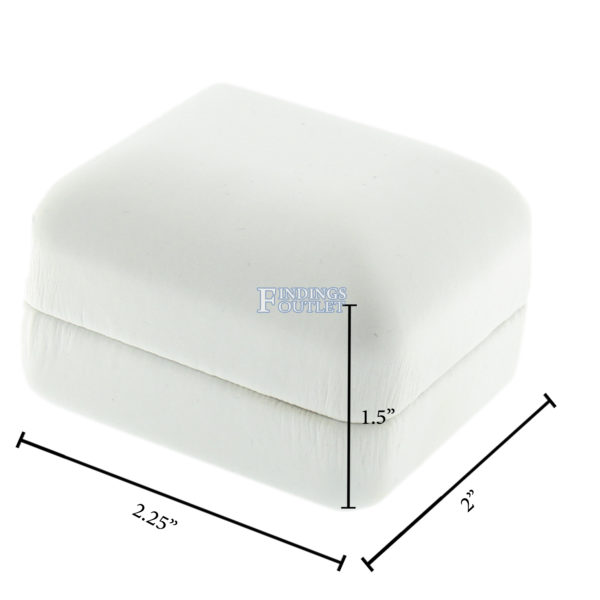 White Leather Ring Box Display Jewelry Gift Box Dimensions