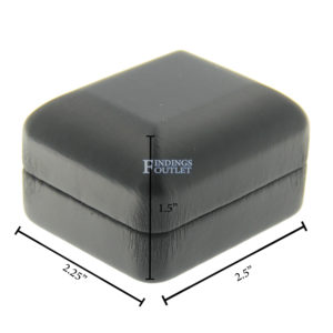 Black Leather Double Ring Box Display Jewelry Gift Box Dimensions