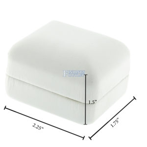 White Leather Earring Box Display Jewelry Gift Box Dimensions
