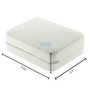 White Leather Earring Pendant Box Display Jewelry Gift Box Dimensions