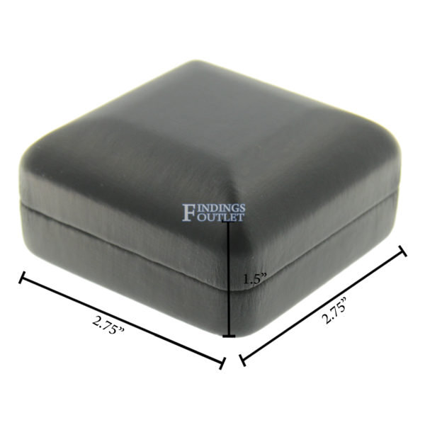 Black Leather Pendant Box Display Jewelry Gift Box Dimensions