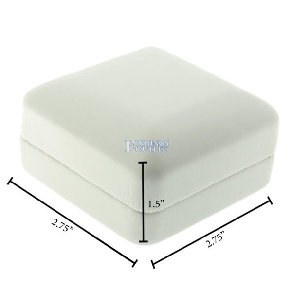 White Leather Pendant Box Display Jewelry Gift Box Dimensions