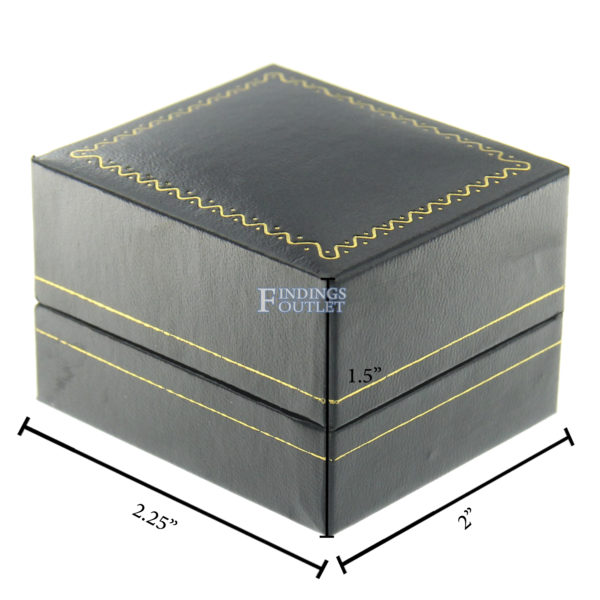 Red Leather Classic Ring Box Display Jewelry Gift Box Dimensions