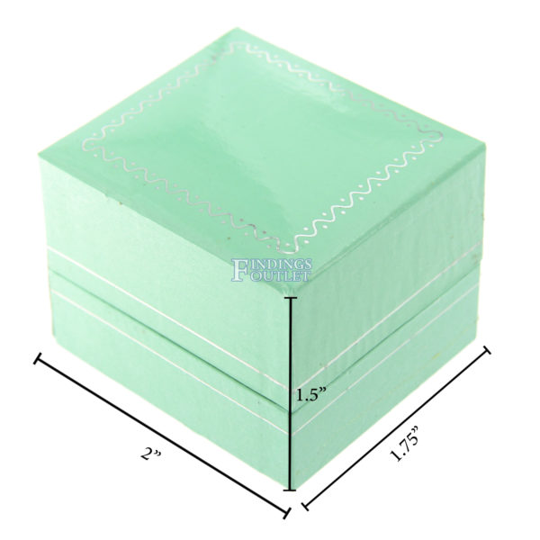 Teal Blue Leather Ring Box Display Jewelry Gift Box Dimensions