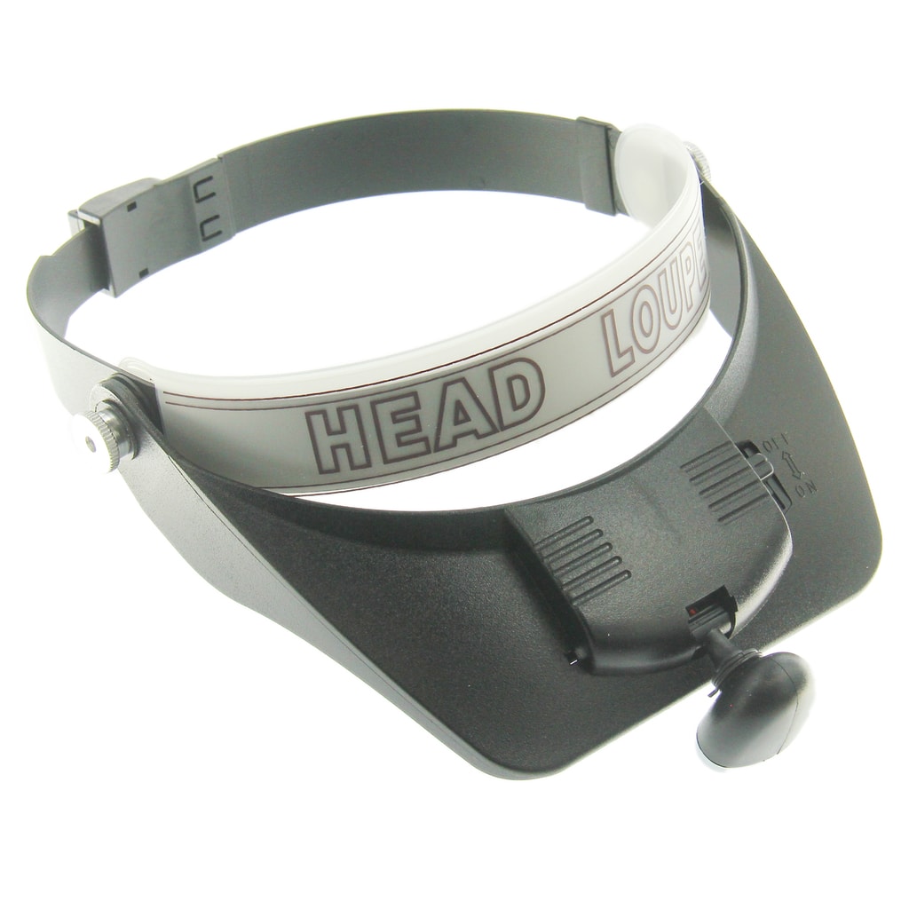 Headband Magnifier With Light & 4 Lenses - Findings Outlet