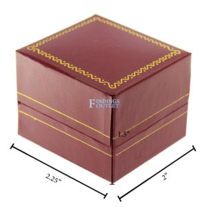 Red Leather Classic Earring Box Display Jewelry Gift Box Dimensions