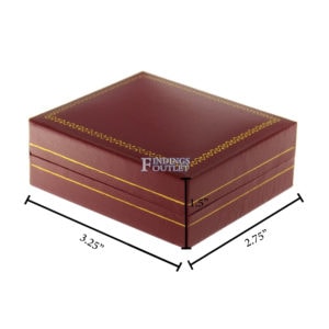 Red Leather Classic Earring Pad Box Display Jewelry Gift Box Dimensions