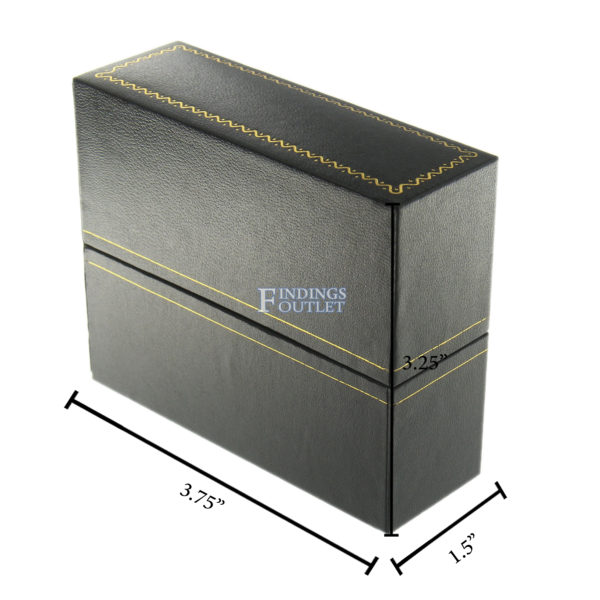 Black Leather Classic Bangle Watch Box Display Jewelry Gift Box Dimensions