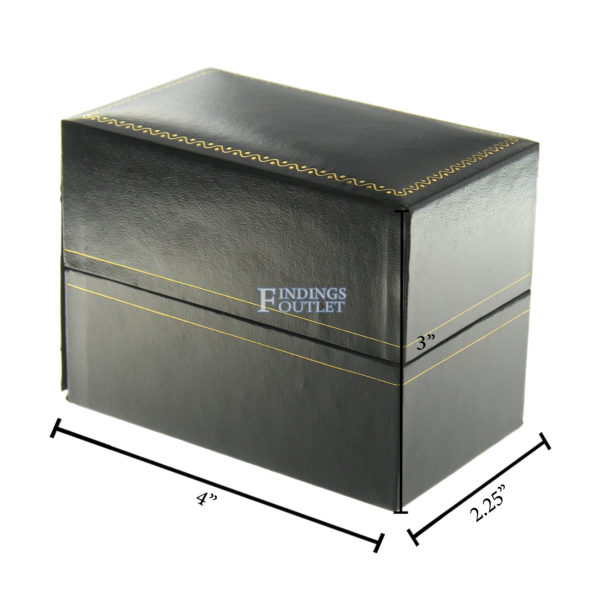 Black Leather Classic Bracelet Bangle Watch Box Display Jewelry Gift Box Dimensions