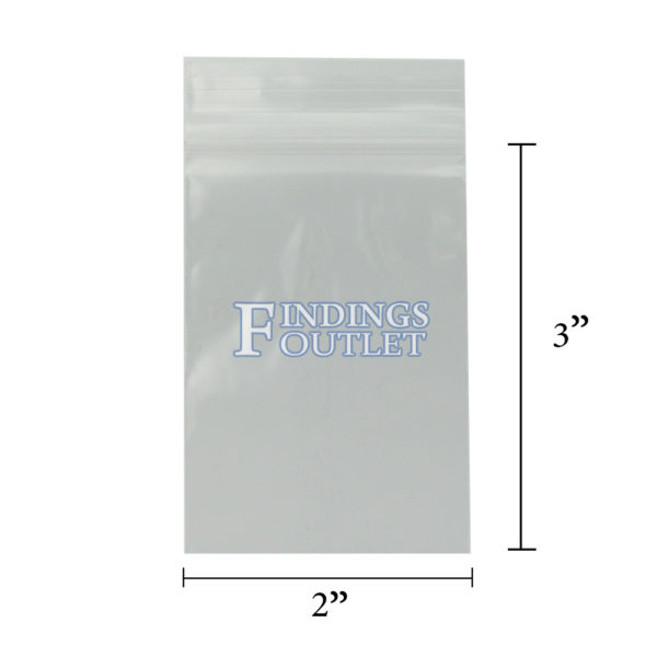 2x3 Plastic Resealable Bags Clear Zip Lock 2 Mil Dimensions