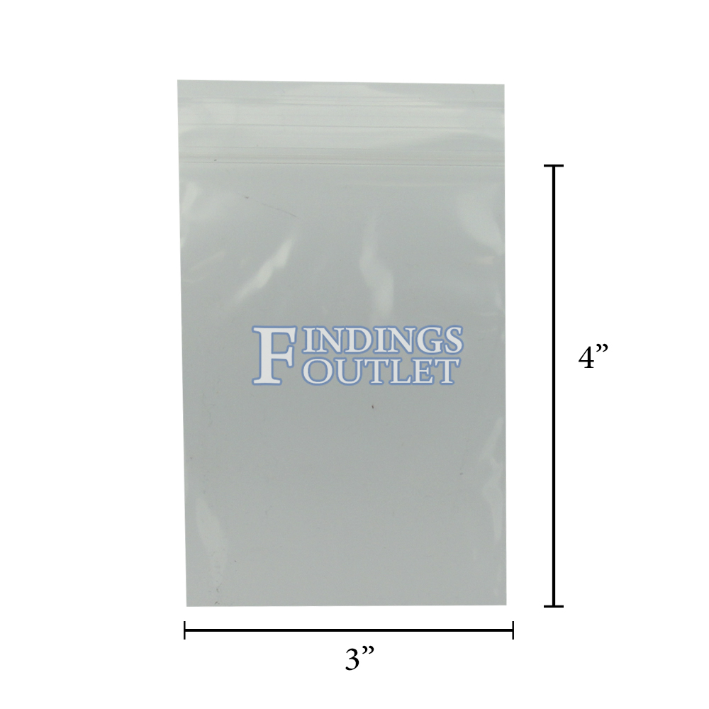 3 x 4 2 Mil Clearzip Lock Top Bags