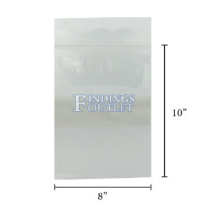 8x10 Plastic Resealable Bags Clear Zip Lock 2 Mil w/ Writing Block Dimensions