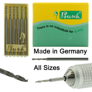 Busch Twist Drills Bur Figure 77 Pack of 6 Jewelry Burs 005-023 Made In Germany