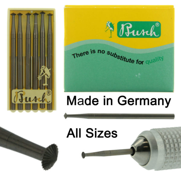 Busch Bearing Cutter 70° Bur Figure 446C Pack of 446C Jewelry Burs 009-050 Made In Germany