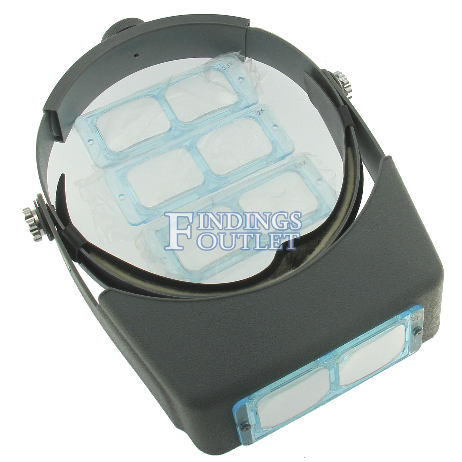 Headband Magnifier With 4 Lenses 1.5x 2x 2.5x 3.5x - Findings Outlet