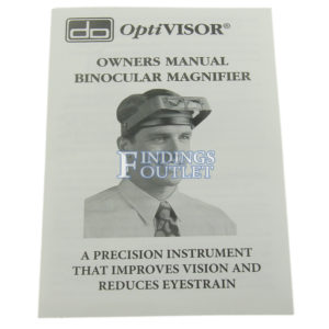 Optivisor Optical Glass Binocular Magnifier 1.5x-3.5x All Magnifications Manual