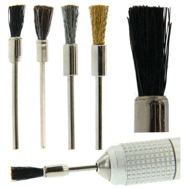 Mounted End Bristle Brush ½” Trim