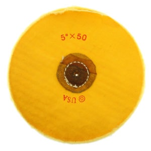 White & Yellow Buffing Wheel 4” 5” 6” Felt Center 40 50 60 Ply Yellow 4” x 50 Unstiched
