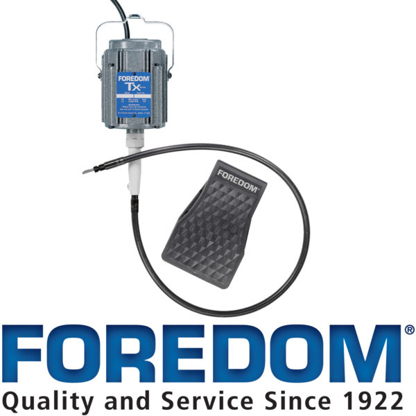 Foredom TX-TXR Hang-Up Style Motor With Electronic Foot Control Pedal 115 Volt