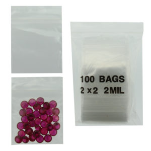 2x2 Plastic Resealable Bags Clear Zip Lock 2 Mil