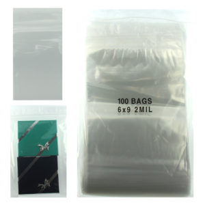 6x9 Plastic Resealable Bags Clear Zip Lock 2 Mil