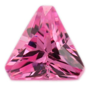 Loose Triangle Cut Pink CZ Gemstone Cubic Zirconia October Birthstone