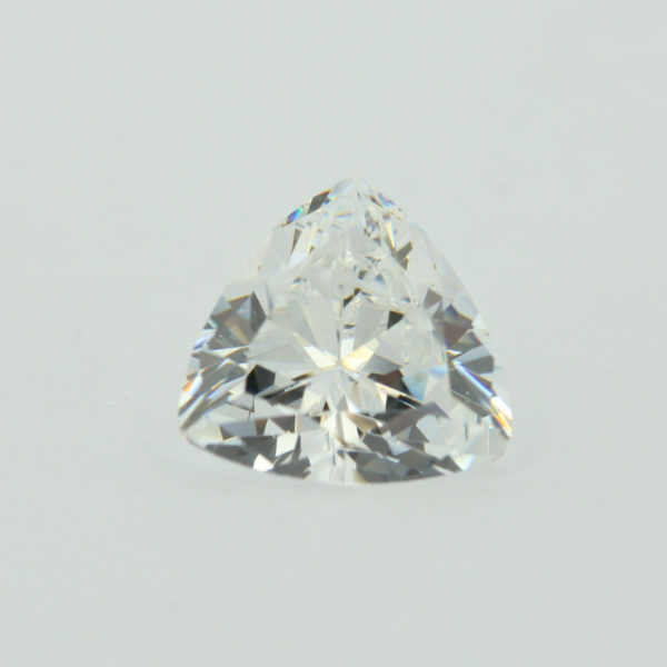 Loose Trillion Cut Clear CZ Gemstone Cubic Zirconia April Birthstone Front