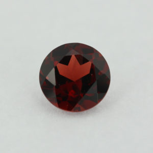 Loose Round Cut Genuine Natural Garnet Gemstone Semi Precious January Birthstone Front