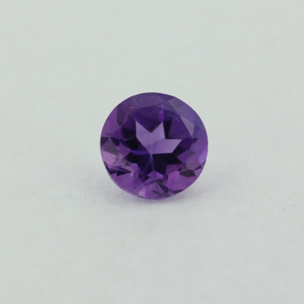 Loose Round Cut Genuine Natural Amethyst Gemstone Semi Precious February Birthstone Front