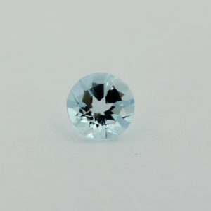 Loose Round Cut Genuine Natural Aquamarine Gemstone Semi Precious March Birthstone Front