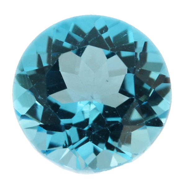 Loose Round Cut Genuine Natural Blue Topaz Gemstone Semi Precious November Birthstone