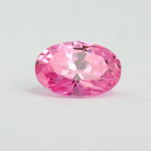 Loose Oval Cut Pink CZ Gemstone Cubic Zirconia October Birthstone Front