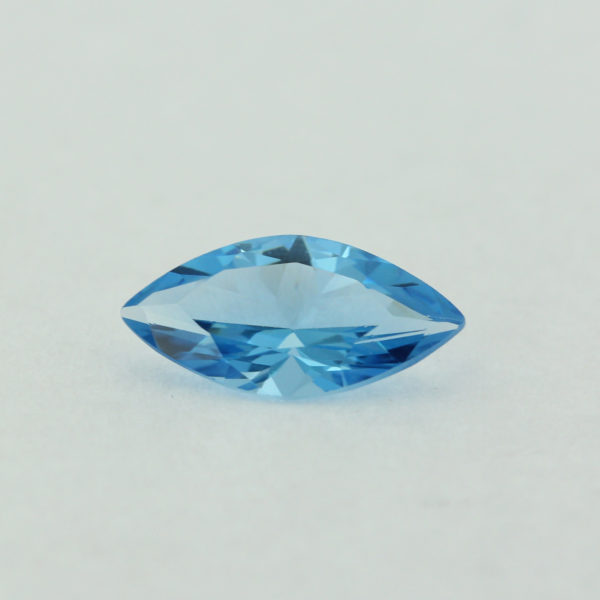 Loose Marquise Cut Aquamarine CZ Gemstone Cubic Zirconia March Birthstone Front