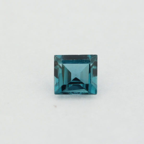 Loose Princess Cut Blue Zircon CZ Gemstone Cubic Zirconia December Birthstone Front