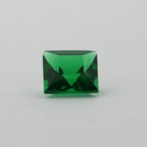 Loose Princess Cut Emerald CZ Gemstone Cubic Zirconia May Birthstone Front