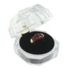 Clear Acrylic Crystal Diamond Cut Ring Box Display Jewelry Gift Box